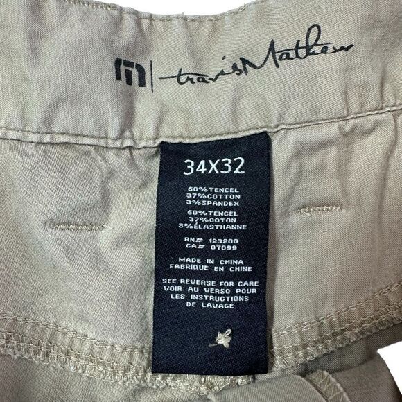 Travis Mathew Tencel Khaki Color Golf Chinos, 34 - Picture 9 of 10